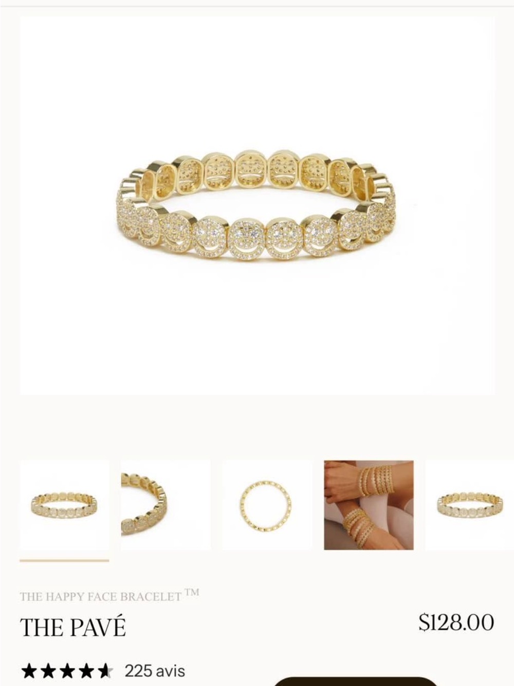The Pavé Bracelet — Gold Crystal Pavé Accent